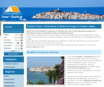 Travel-Croatia.de(Ferienhäuser Kroatien) Screenshot