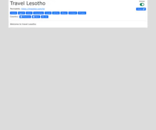 Travel-Lesotho.com(Travel Lesotho) Screenshot