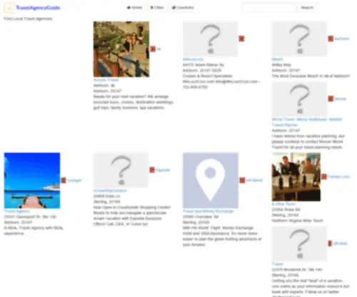 Travelagencyguide.com(Find Local Travel Agencies) Screenshot