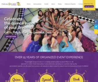 Travelangelsquince.com(Travel Angels Quinceañeras Quince Cruises) Screenshot