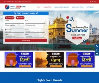 Travelbackhome.com(Cheap Flights from USA and Canada) Screenshot