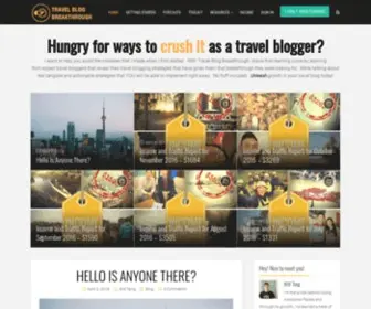 Travelblogbreakthrough.com(Take Your Travel Blog To The Next Level) Screenshot