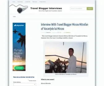 Travelbloggerinterviews.com(Travel Blogger Interviews) Screenshot