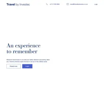 Travelbyinvestec.co.za(Travel by Investec) Screenshot