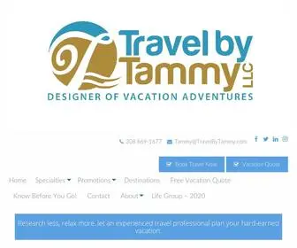 Travelbytammy.com(Boise Travel Agent Designer of Luxury Vacation Adventures) Screenshot