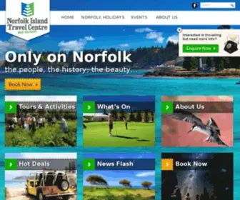 Travelcentre.nf(Norfolk Island Travel Agent and Holiday Specialists airfares flights accommodation and special interest group and tour booking deal cheap discount discounted) Screenshot