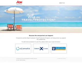 Travelcruisecare.com(Aon) Screenshot