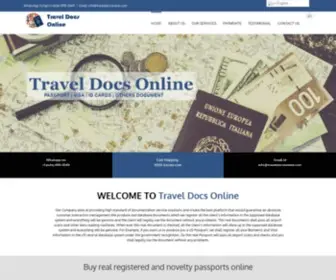 Traveldocsonline.com(Purchase Registered And Unregistered Passport Online) Screenshot