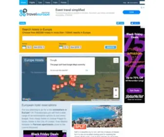 Traveleurope.com(Europe Hotels) Screenshot