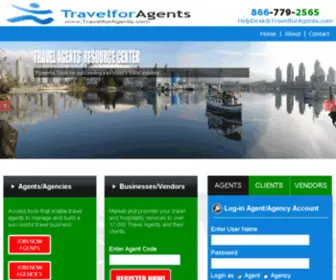 Travelforagents.com(Global travel network for travelers and travel agents) Screenshot