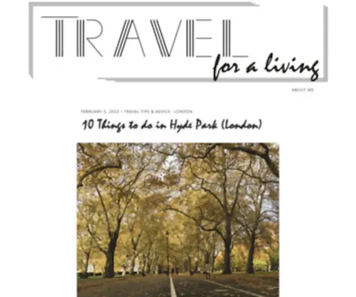 Travelforaliving.co.uk(Travel for a Living) Screenshot