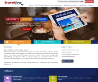 Travelforcelive.com(Travel Software Company for Tour Operators) Screenshot