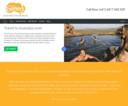 Travelforever.com.au(The Australian Travel Specialist) Screenshot