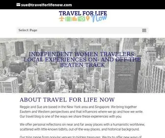 Travelforlifenow.com(Travel for Life Now) Screenshot