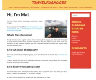 Travelfornoobs.com(Hi, I'm Mat) Screenshot