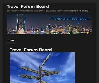 Travelforumboard.com(Best Resource for your Vacation Ideas) Screenshot