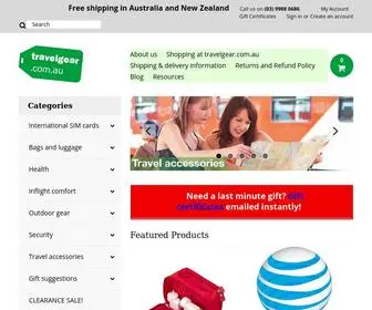 Travelgear.com.au(Has all your needs for travelling) Screenshot