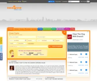 Travelgrove.com(Cheap flights and travel search engine) Screenshot