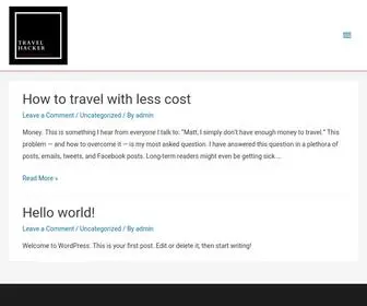 Travelhacker.in(Travel Website) Screenshot