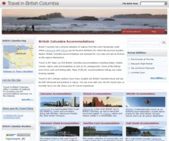 Travelinbc.com(British Columbia Accommodations) Screenshot