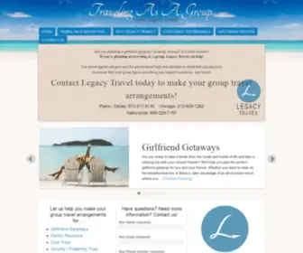 Travelingasagroup.com(With Legacy Travel) Screenshot