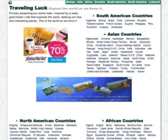 Travelingluck.com(Traveling Luck World Index) Screenshot