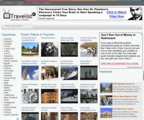 Travelist.tv(Travel Videos & Tours) Screenshot