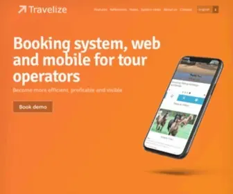 Travelize.com(Booking systems and web based travel technology for the travel industry) Screenshot