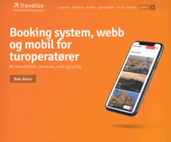 Travelize.no(Travelize Bookingsystem for reisearrangører) Screenshot