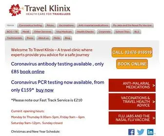 Travelklinix.com(Travel Klinix) Screenshot