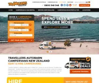 Travellers-Autobarn.co.nz(Campervan rental & hire in New Zealand) Screenshot