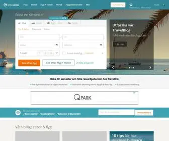 Travellink.se(Boka billiga flyg och flygbiljetter hos Travellink) Screenshot