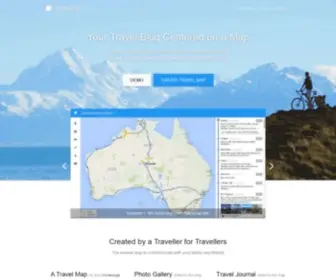 Travelmap.net(Your Travel Blog centered on an Interactive Map) Screenshot