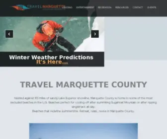 Travelmarquettemichigan.com(Marquette County Michigan Visitor Information) Screenshot