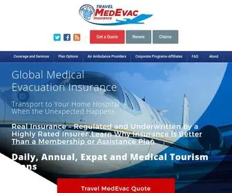 Travelmedevac.com(Our medevac insurance) Screenshot