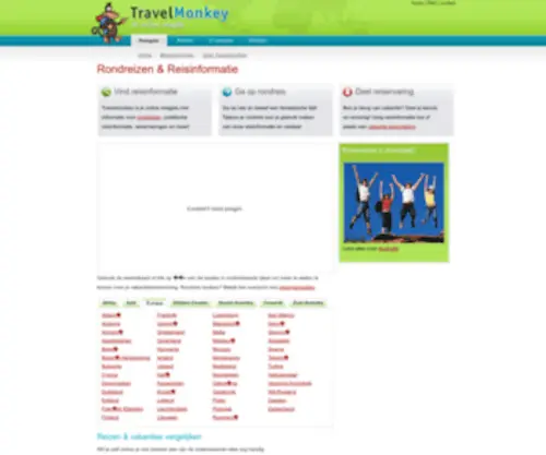 Travelmonkey.nl(Rondreis reisinformatie) Screenshot