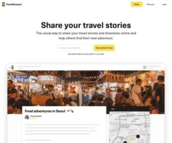 Travelmustard.com(Share your travel stories and itineraries) Screenshot