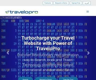 Travelopro.com(Travel technology Company) Screenshot