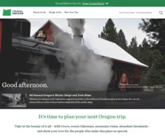 Traveloregon.com(Travel Oregon) Screenshot