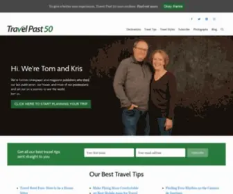 Travelpast50.com(Travel Past 50 home) Screenshot