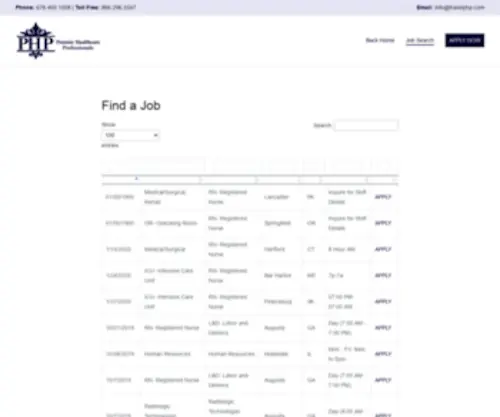 Travelphp.site(Premier Healthcare Professionals Jobs) Screenshot