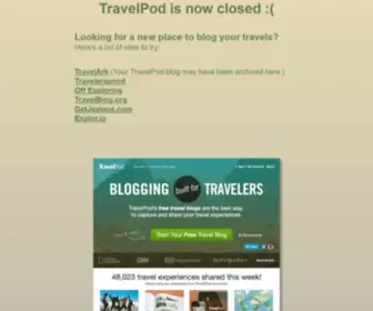 Travelpod.com(20 Years of Epic Adventuresto 2017) Screenshot