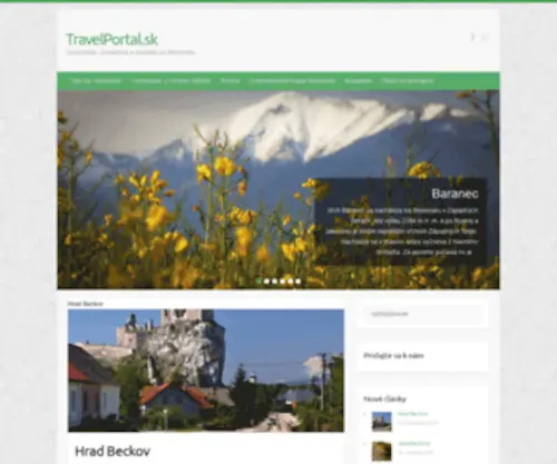 Travelportal.sk(Cestovanie, dovolenka a turistika na Slovensku) Screenshot