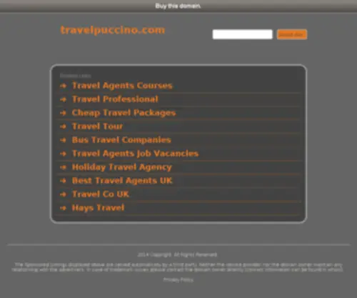 Travelpuccino.com(Online Traveling Portal) Screenshot