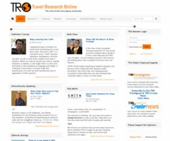 Travelresearchonline.com(The voice of the travel agency community. Travel Research Online) Screenshot