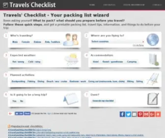 Travelschecklist.com(Travels' Checklist) Screenshot