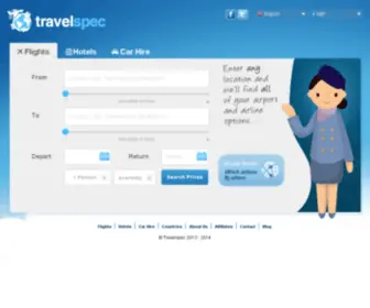 Travelspec.com(Cheap flights) Screenshot