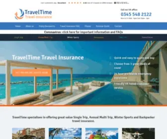 Traveltimeinsurance.co.uk(TravelTime Travel Insurance) Screenshot