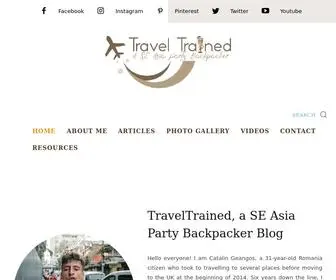 Traveltrained.com(A Party Backpacker Travel Blog) Screenshot