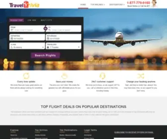 Traveltriviaonline.com(Best Airline Ticket Deals) Screenshot